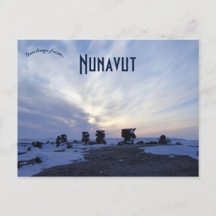 Carte Postale Inuksuga à Kugaaruk Nunavut Canada