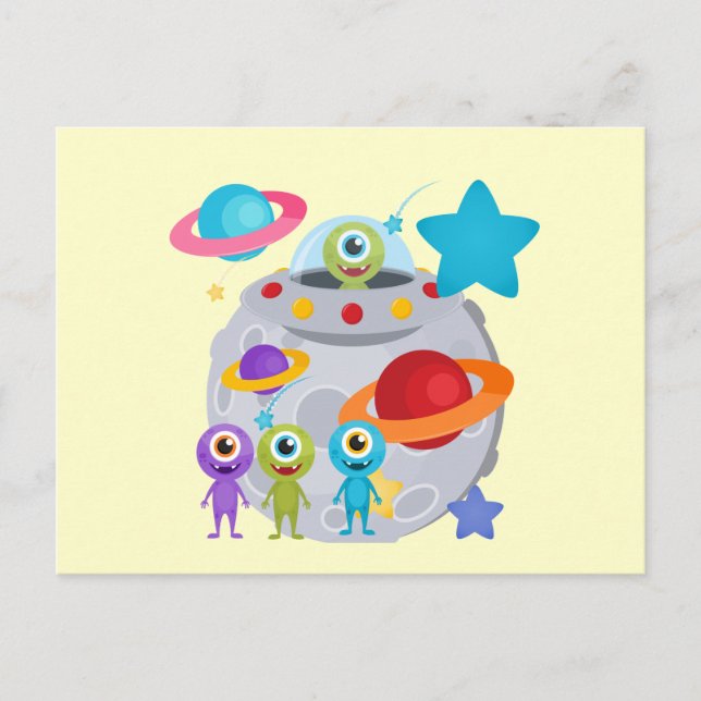 Carte Postale Invasion Alien (Devant)