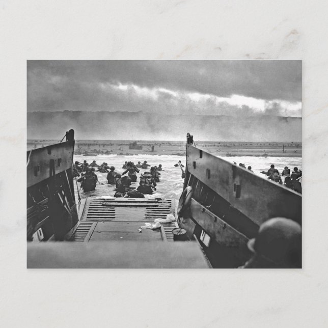 Carte Postale Invasion de Normandie au Jour J - 1944 (Devant)