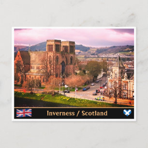 Carte Postale Inverness & Cathedral, Scottish Highlands Capital