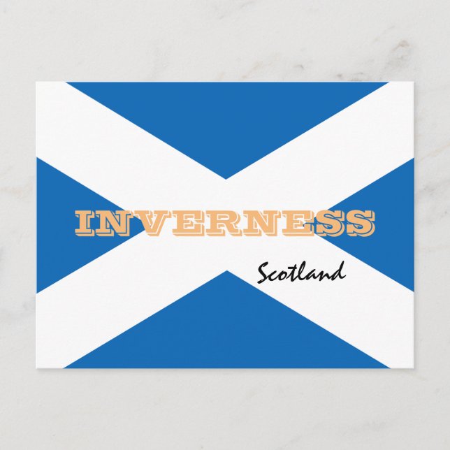 Carte Postale Inverness - Drapeau écossais & Ecosse /fans sporti (Devant)