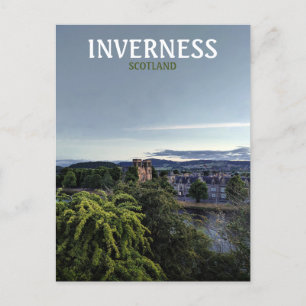 Carte Postale Inverness, Ecosse, Royaume-Uni vue du soir