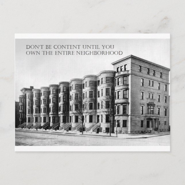 Carte Postale Investisseur immobilier Acheter tout le voisinage (Devant)