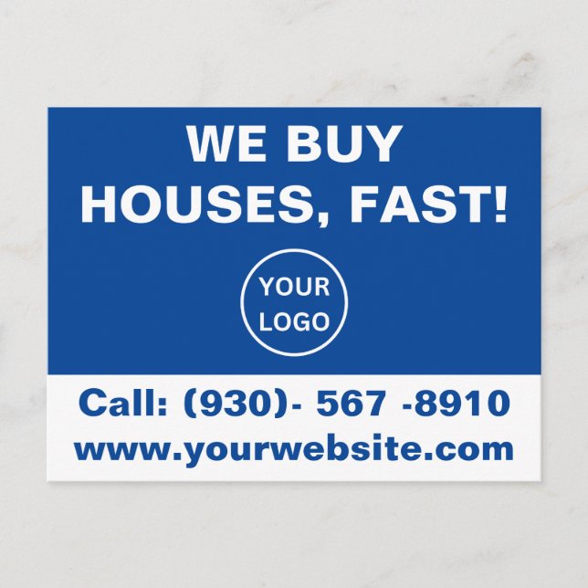 Carte Postale Investisseur immobilier simple personnalisé Nous a (Devant)