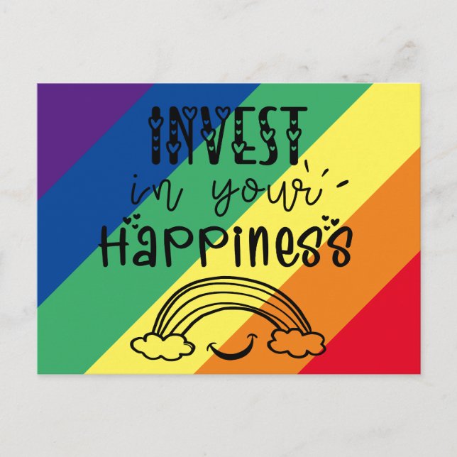 Carte Postale Investissez dans votre bonheur (Devant)