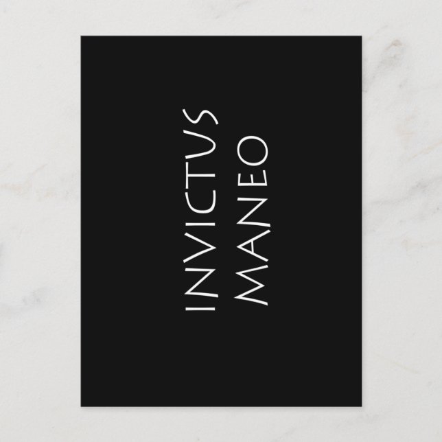 Carte Postale Invictus maneo (Devant)