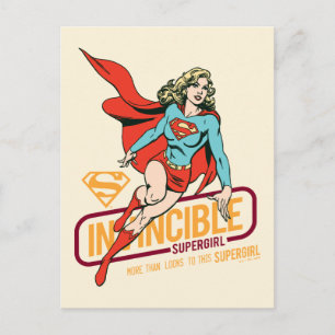 Carte Postale Invincible Supergirl Retro Graphic