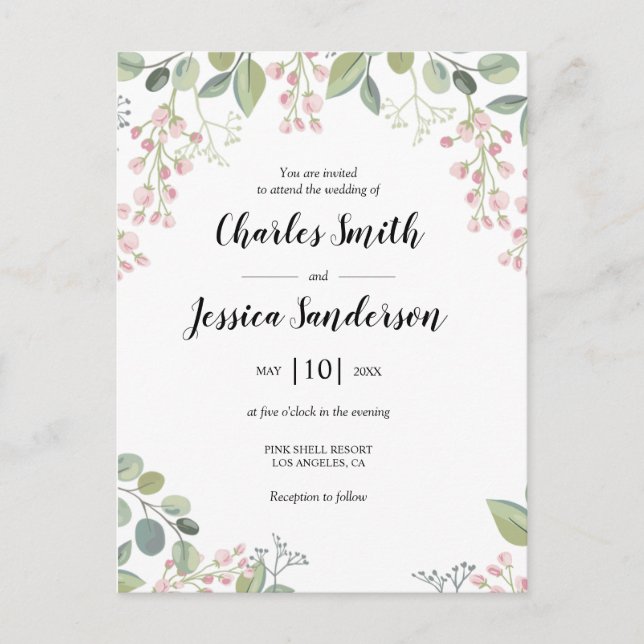 Carte Postale Invitación de Boda (Devant)