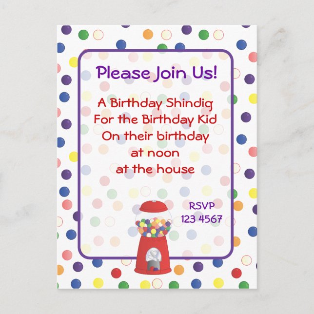 Carte Postale Invitation (Devant)