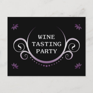 Carte Postale invitation à la dégustation de vin