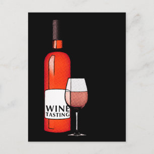 Carte Postale invitation à la dégustation de vin
