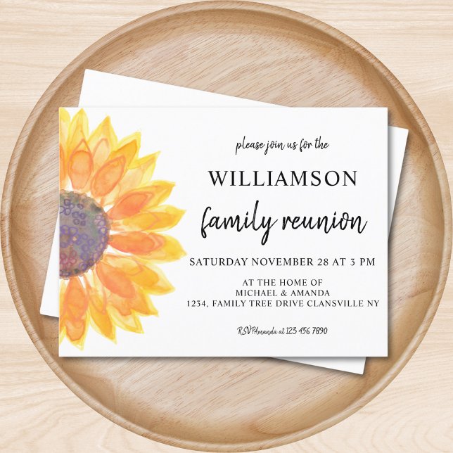 Carte postale Invitation à la réunion de famille f (Créateur téléchargé)