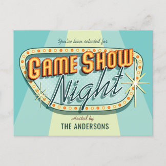 Carte Postale Invitation à une soirée de jeu télévisé