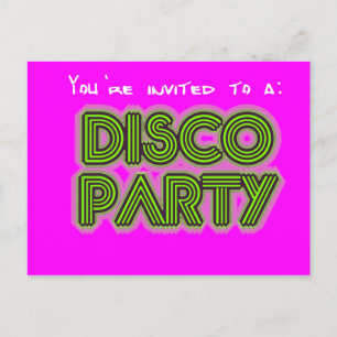 Carte Postale Invitation à une soirée disco