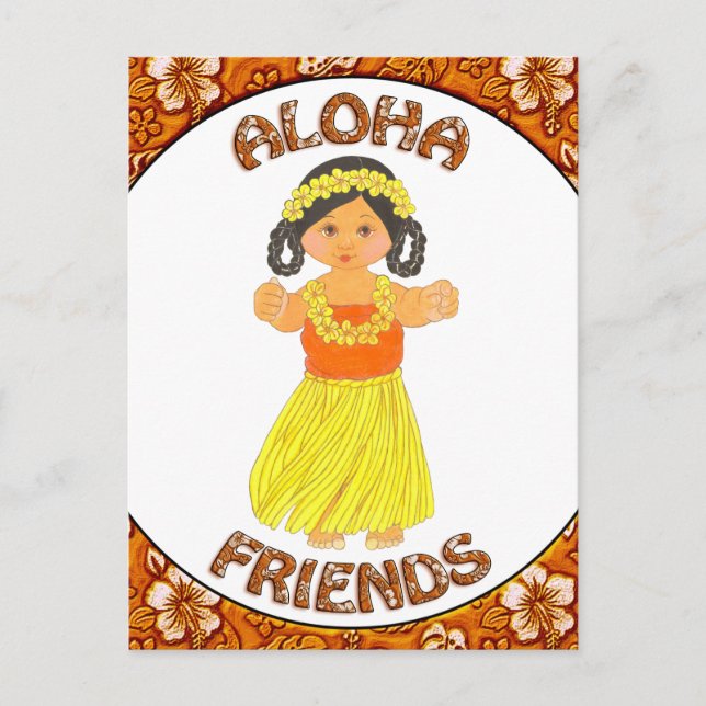 Carte postale Invitation Aloha Friends (Devant)