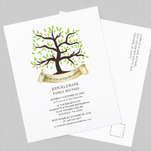Carte postale Invitation Arbre généalogique de la 