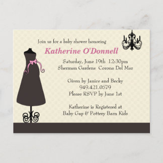 Carte Postale Invitation baby shower