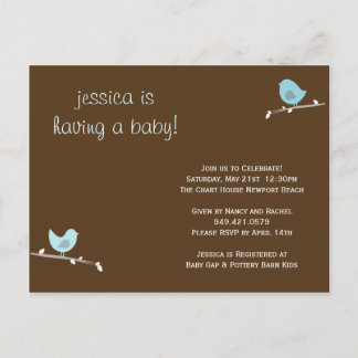 Carte Postale Invitation baby shower