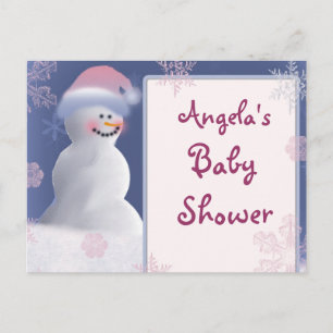 Carte Postale Invitation Baby shower de Snowman