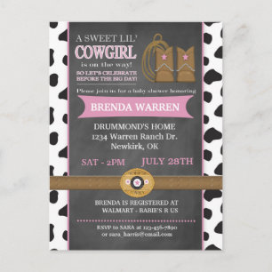 Carte postale Invitation Baby shower de tableau de