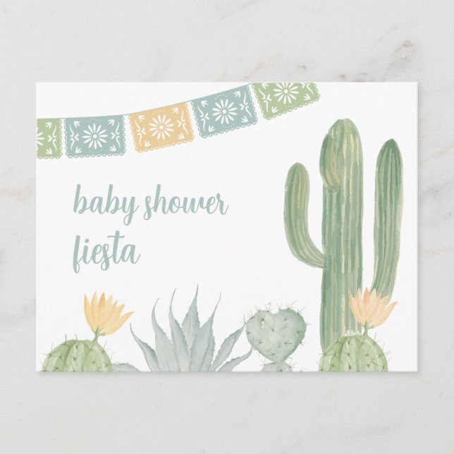 Carte postale Invitation Baby shower Fiesta (Devant)