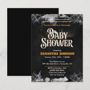 Carte Postale Invitation Baby shower Halloween
