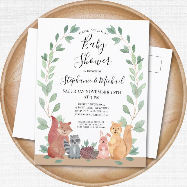 Carte postale Invitation Baby shower pour les coup (Créateur téléchargé)
