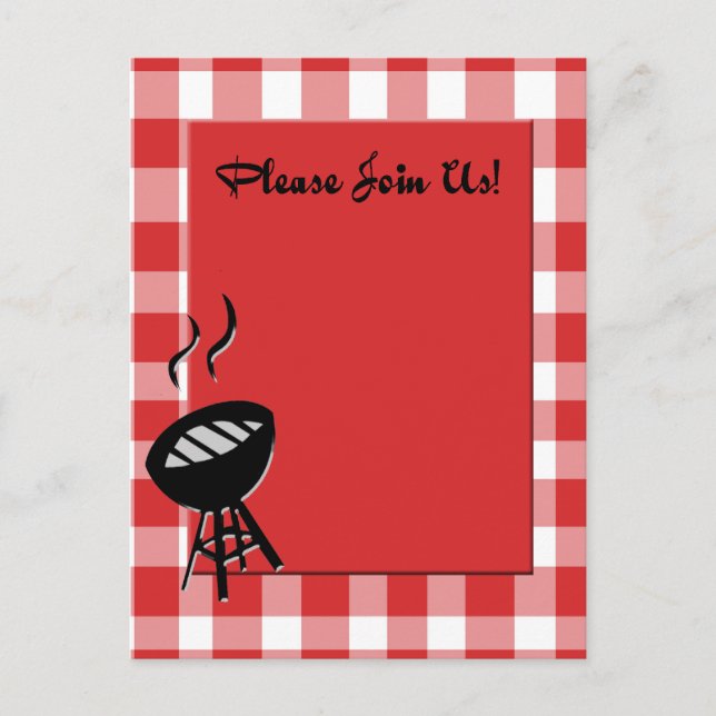 Carte Postale invitation bbq (Devant)