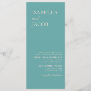 Carte postale Invitation Boho vert Sage