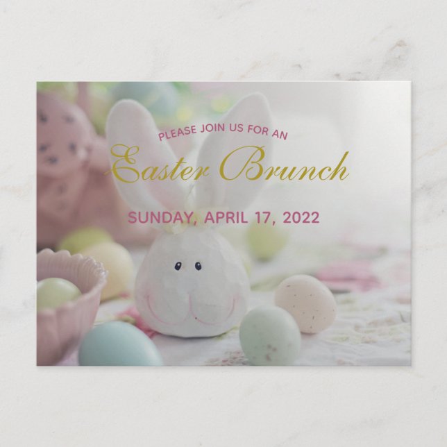 Carte postale Invitation Brunch de Pâques (Devant)