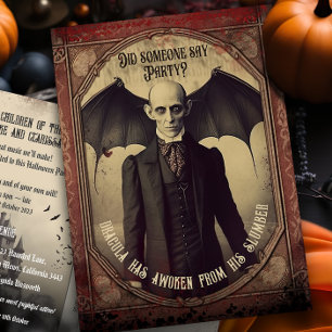 Carte Postale Invitation Budget Dracula Halloween