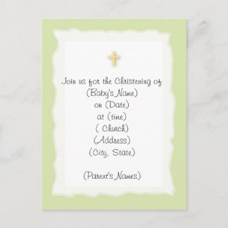 Carte Postale Invitation Christening