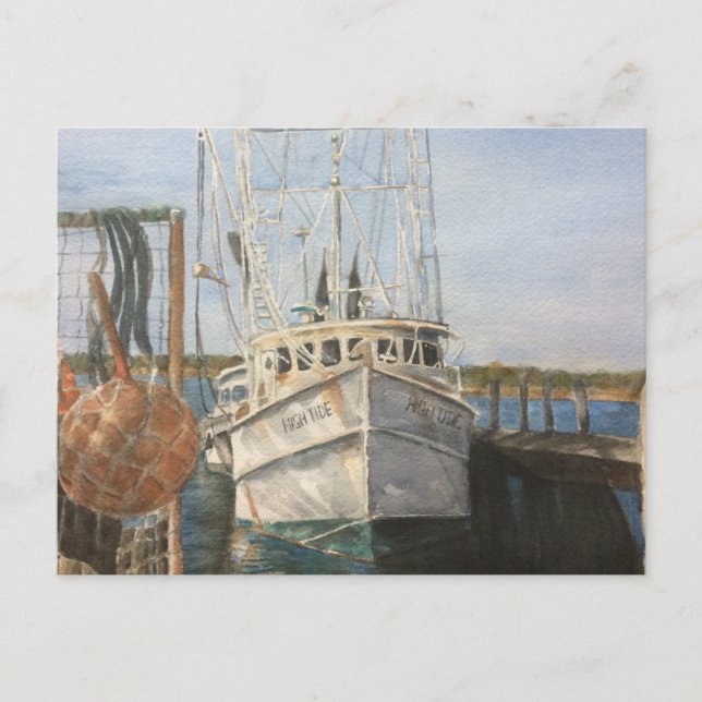 Carte postale Invitation côtière de crevettes d'aq (Devant)