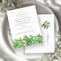 Invitation d'anniversaire 35 ans avec houx de déce