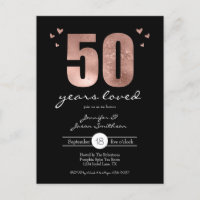 Invitation d'anniversaire de mariage aimé depuis c