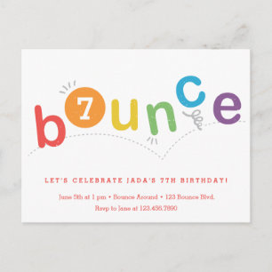 Carte Postale Invitation d'anniversaire pour enfants Budget Boun