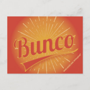 Carte Postale Invitation de Bunco Burst