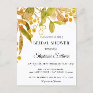 Carte postale Invitation de douche nuptiale de rou