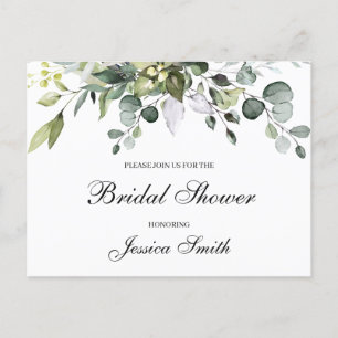 Carte postale Invitation de douche nuptiale Eucaly