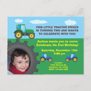 Carte postale Invitation de fête d'anniversaire du
