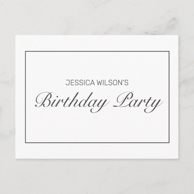 Carte postale Invitation de fête d'anniversaire mo (Devant)
