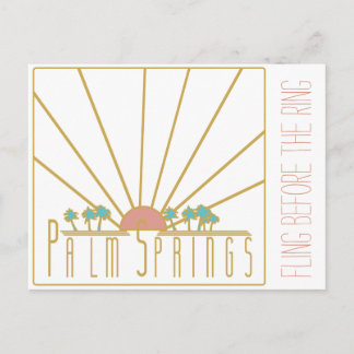Carte Postale Invitation de la Bachelorette Palm Springs