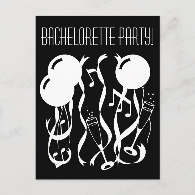 Carte postale invitation de la fête de la bachelor (Devant)