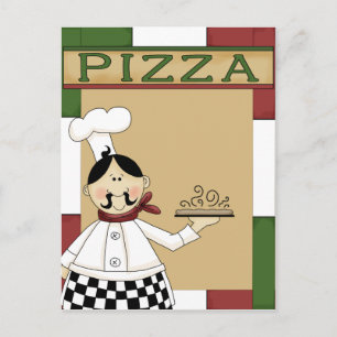 Carte Postale Invitation de la fête de Pizza