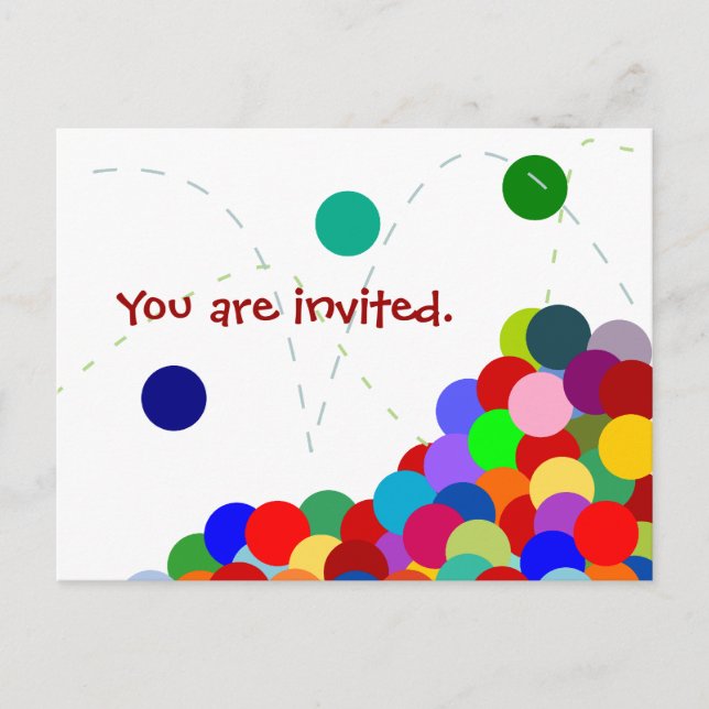 Carte postale Invitation de la partie rebondissant (Devant)