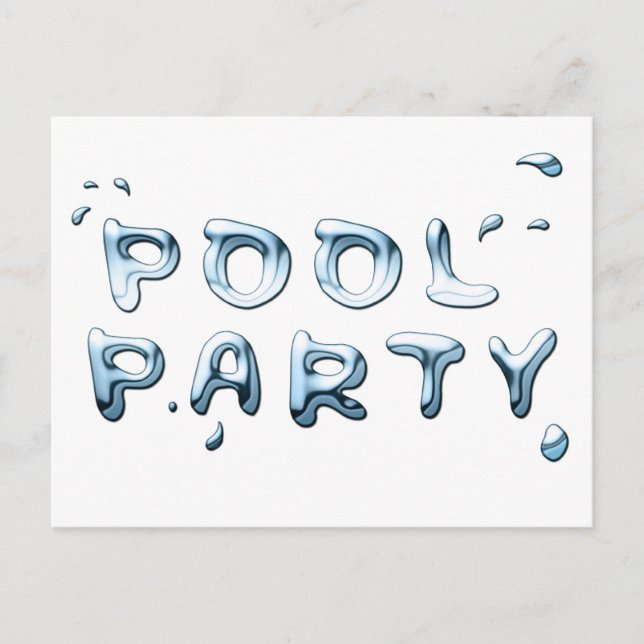 Carte Postale invitation de la piscine : liquides (Devant)