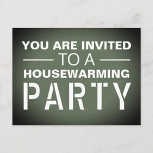 Carte Postale Invitation de l'affiche verte