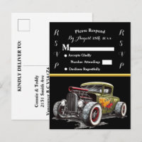 Invitation de mariage et Hot Rod