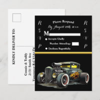 Invitation de mariage et Hot Rod