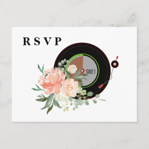 Carte Postale invitation de musique adulte rsvp